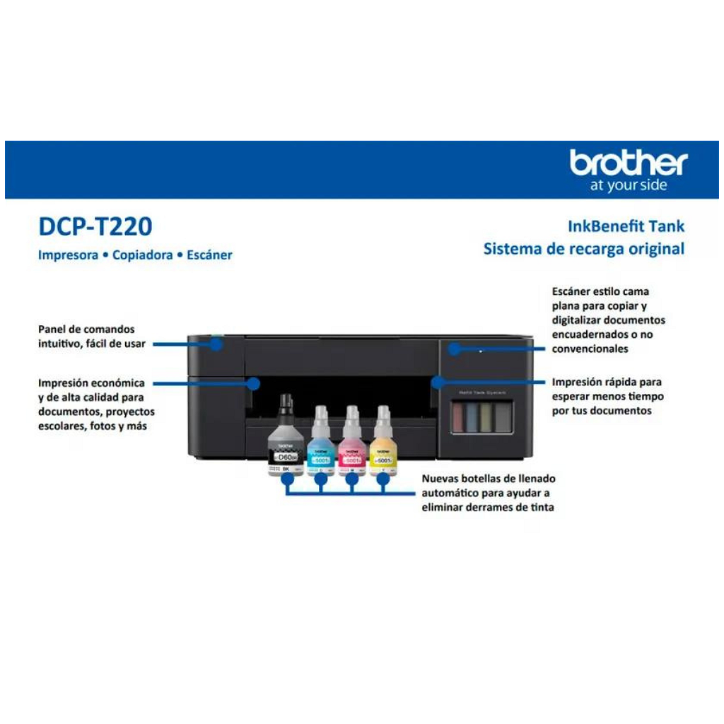 Impresora Multifunción Brother DCP-T220 Sistema Continuo _ Foto