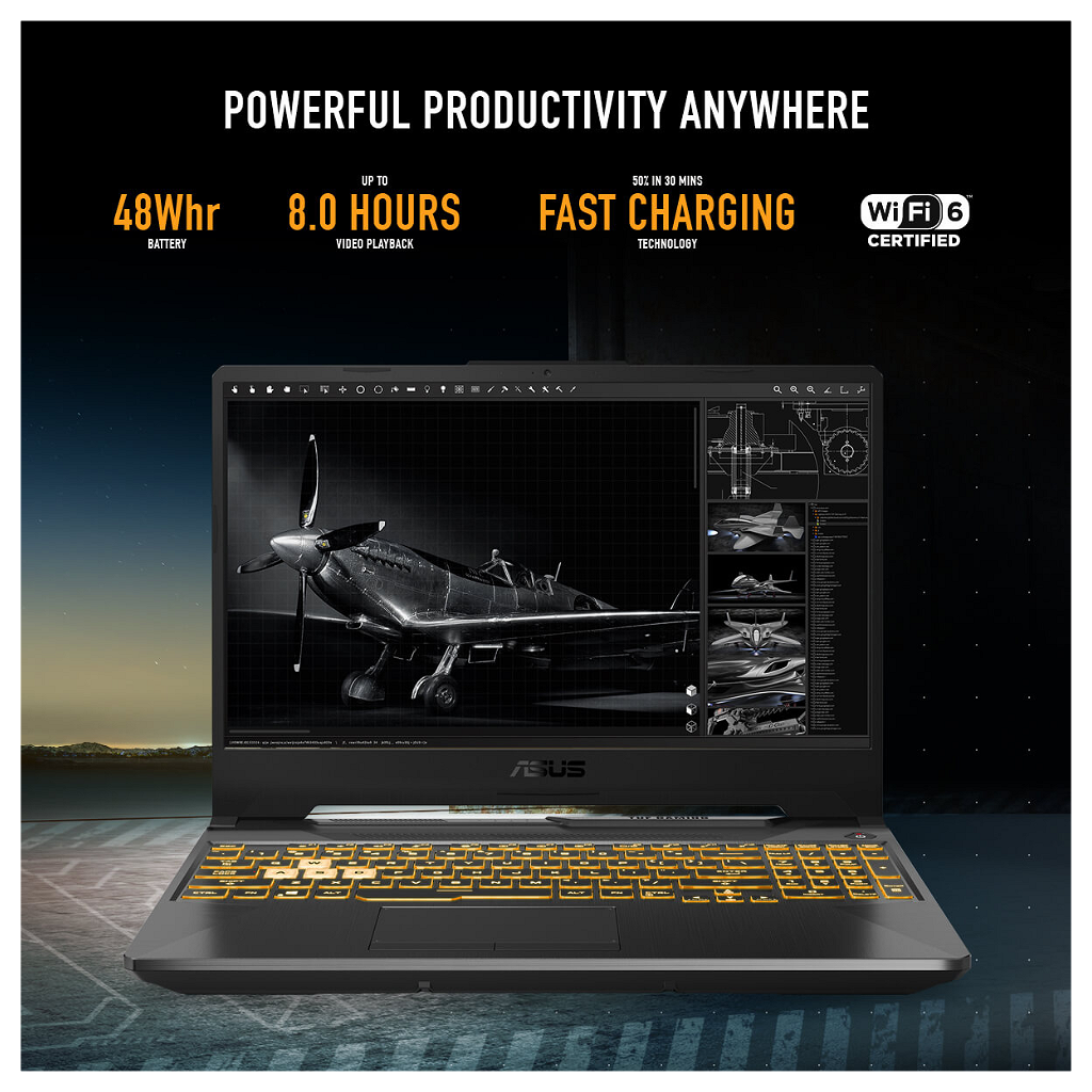 Notebook Asus Tuf Gaming 15,6'' Fhd - I7-11800H - 16Gb - 512Gb - Rtx3050ti 4Gb - Win11 _ Foto