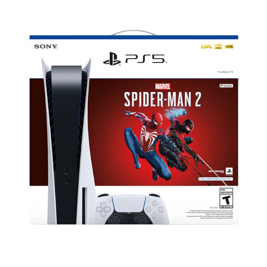 Consola Sony Playstation 5 PS5 Standar Spider Man 2 - 16Gb - 825Gb M2 - Bluray - Dvd _ Foto