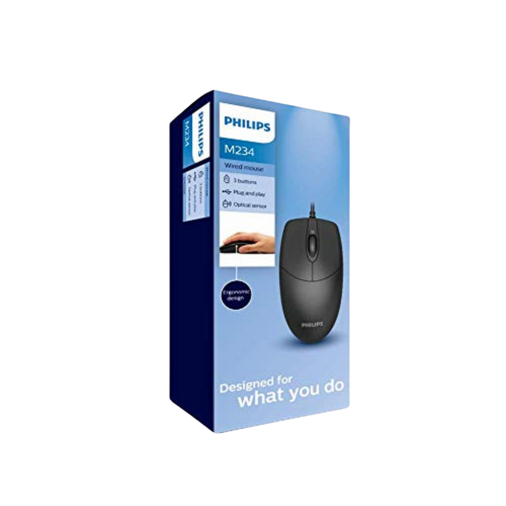 Mouse Ambidiestro USB Philips 1000dpi _ Foto