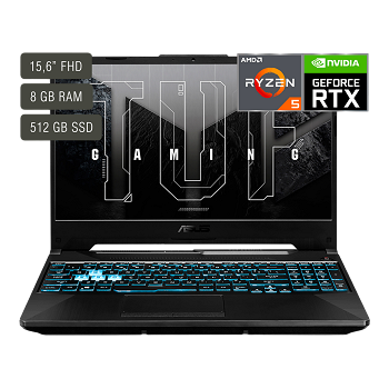 Notebook Asus Tuf Gaming 15,6'' Fhd - Ryzen I5 - 8Gb - 512Gb - Rtx3050 4Gb - Win11 _ Foto