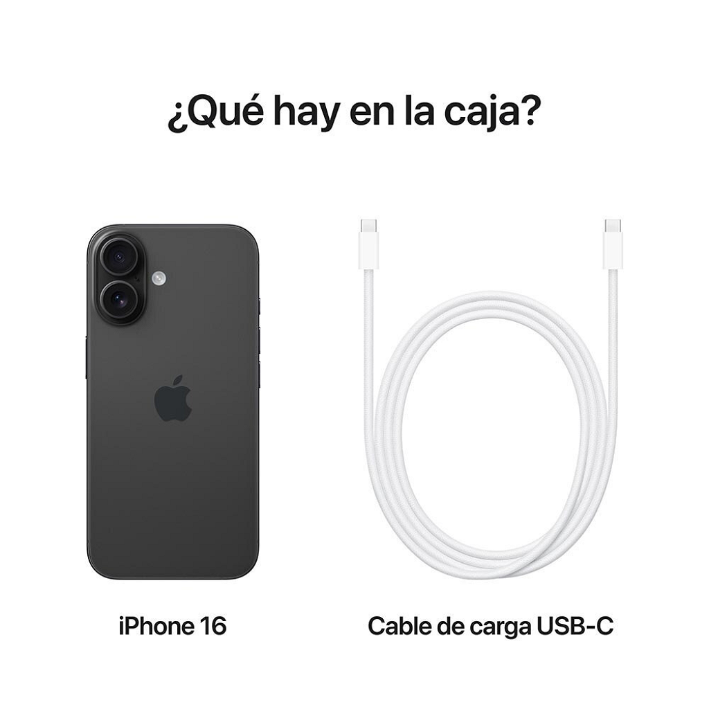 Celular Apple IPhone 16 128GB 5G - 8GB - 48MP - Negro _ Foto