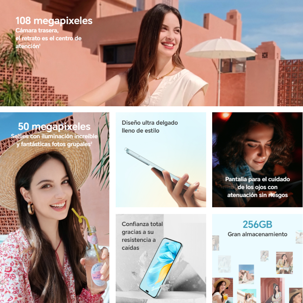 Celular Honor 200 Lite 5G - 256GB - 8GB - 108MP - Aquamarino + REGALO _ Foto