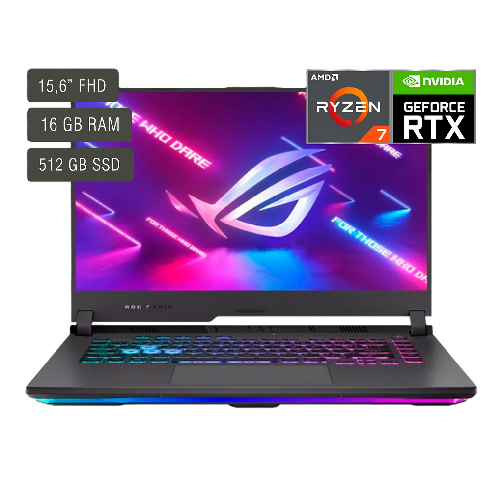 Notebook Asus Rog Strix 15,6 Fhd - Ryzen 7 - 16Gb - 512Gb - Rtx3050 4Gb - Win11 _ Foto