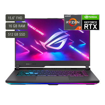 Notebook Asus Rog Strix 15,6 Fhd - Ryzen 7 - 16Gb - 512Gb - Rtx3050 4Gb - Win11 _ Foto