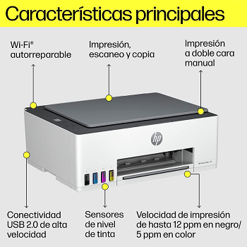 Impresora Multifunción Hp Smart Tank 580 - Sistema Continuo - Wifi _ FotoThumb