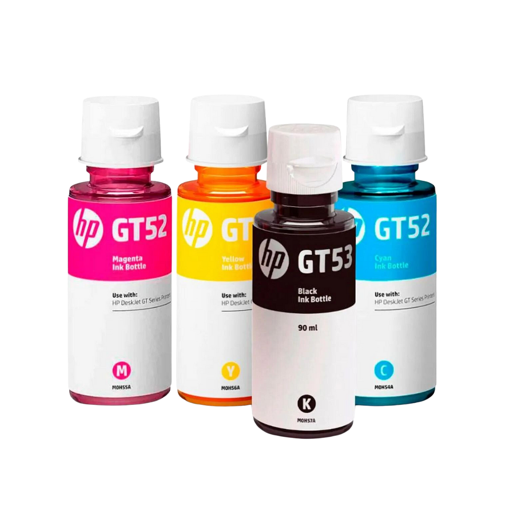 Pack De 4 Botellas De Tintas Originales HP GT53 - GT52 _ Foto