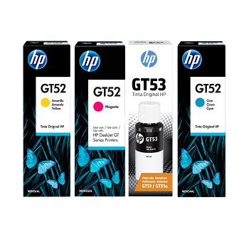 Pack De 4 Botellas De Tintas Originales HP GT53 - GT52 _ FotoThumb