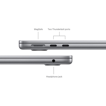 Notebook Apple MacBook Air M3 2024 13.6" - Apple M3 - 8GB - 256GB - MacOs - Gris Espacial _ FotoThumb