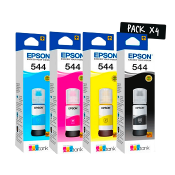 Pack De 4 Botellas De Tintas Originales Epson EcoTank T544 _ FotoThumb