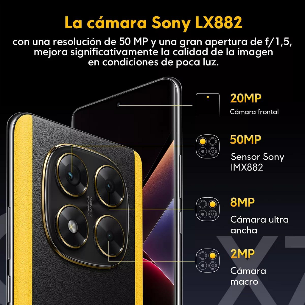 Celular Xiaomi Poco X7 5G 512GB - 12GB - 50MP - Negro _ Foto