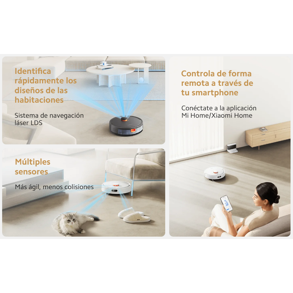 Aspiradora Robot Xiaomi Vacuum S20 - 5000 Pa - 2900 Mah - Negro _ Foto