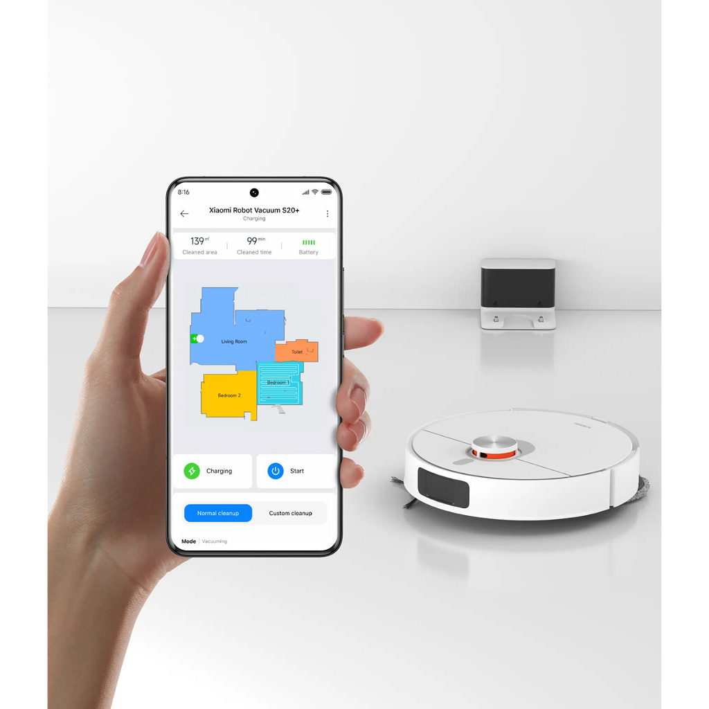 Aspiradora Robot Xiaomi Vacuum S20+ - 6000 Pa - 5200 Mah - Blanco _ Foto