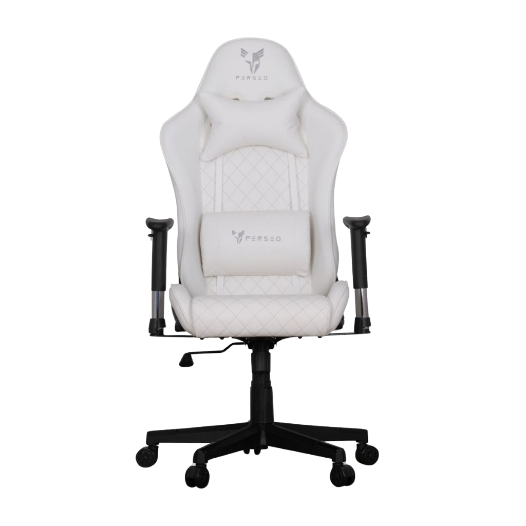 Silla Gamer Perseo Pegasus - Blanco Y Plateado _ Foto