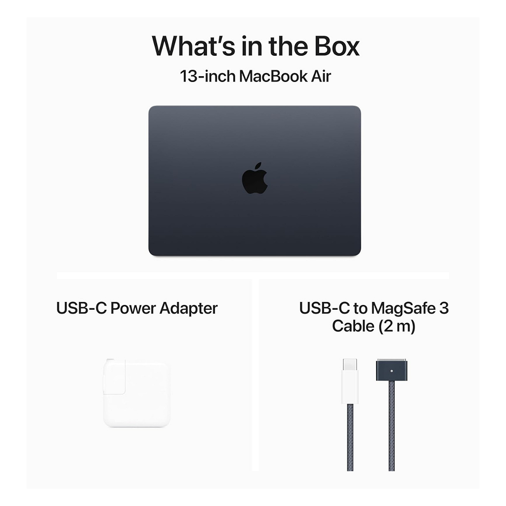 Notebook Apple MacBook Air M3 2024 13.6" - 8GB - 256GB - Medianoche _ Foto