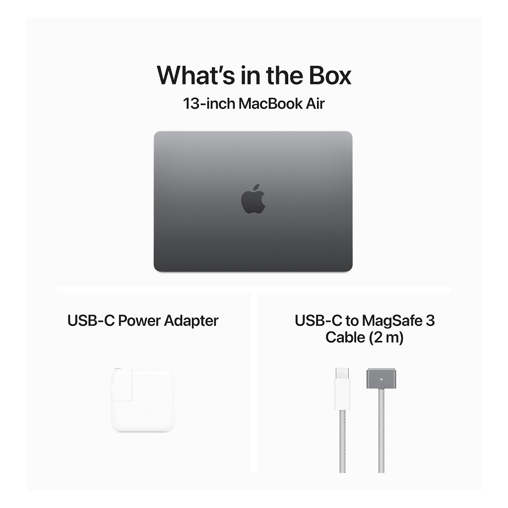 Notebook Apple MacBook Air M3 2024 13.6" - 8GB - 256GB - Gris Espacial _ Foto