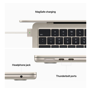 Notebook Apple MacBook Air M2 2022 13.6" - 16GB - 256GB - Blanco Estelar _ FotoThumb
