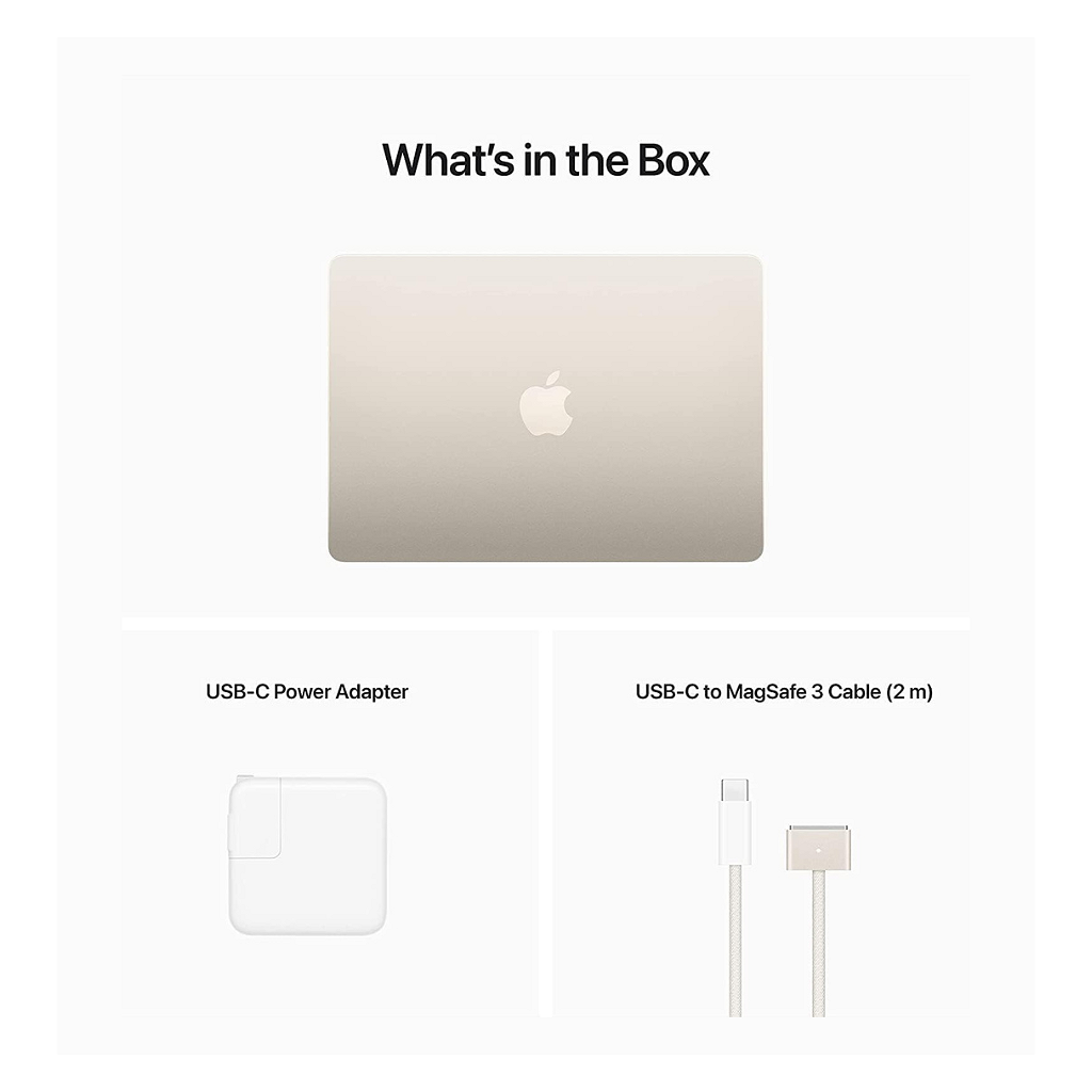 Notebook Apple MacBook Air M2 2022 13.6" - 16GB - 256GB - Blanco Estelar _ Foto
