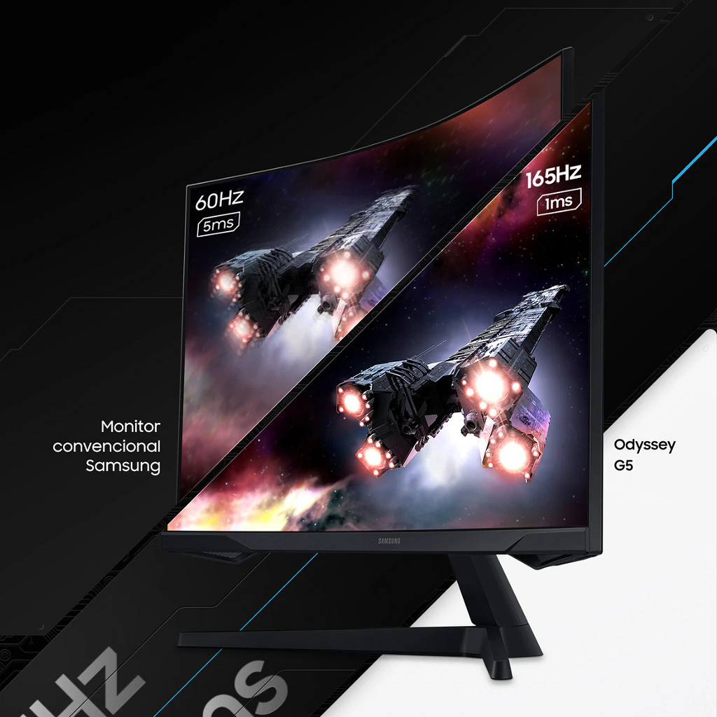 Monitor Samsung Odyssey G5 Curvo 32" VA - 1440p - 165Hz _ Foto