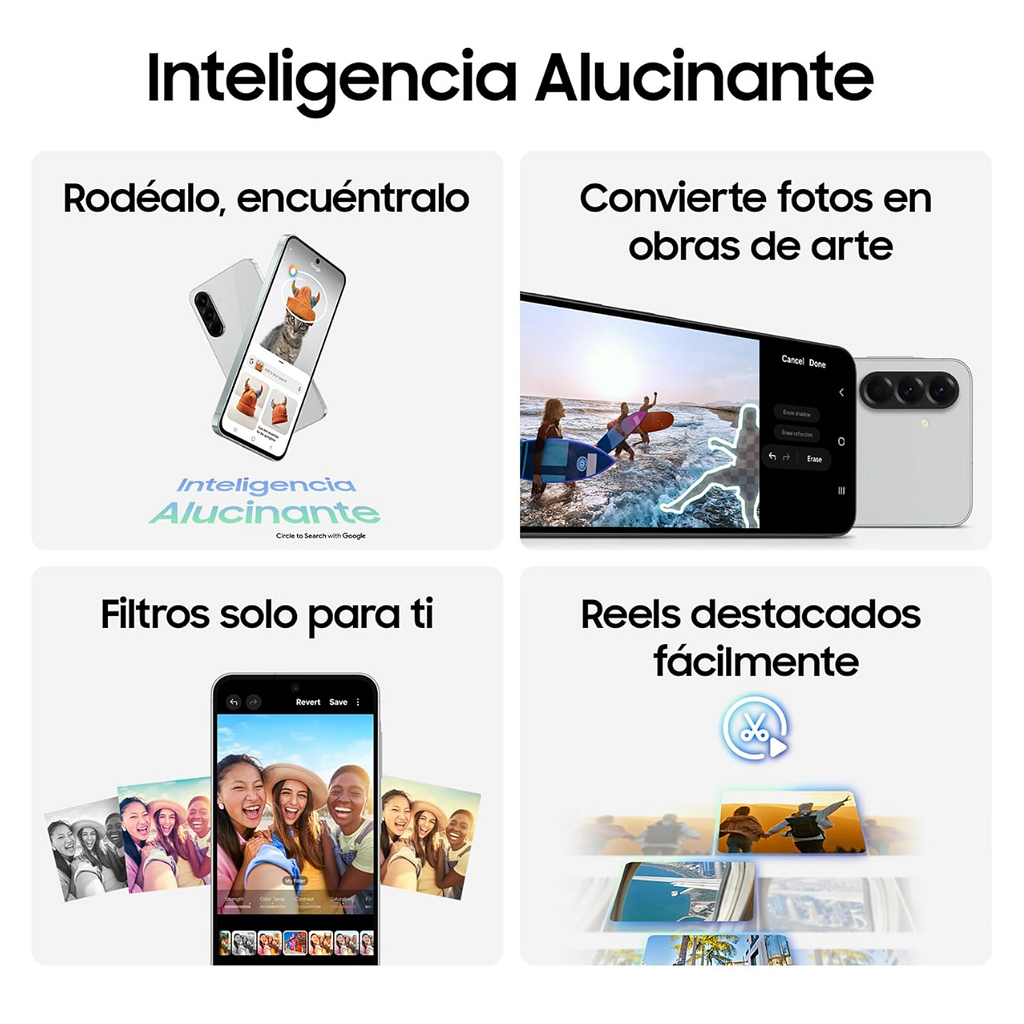 Celular Samsung Galaxy A56 5G 256GB - 8GB - 50MP - Gris _ Foto