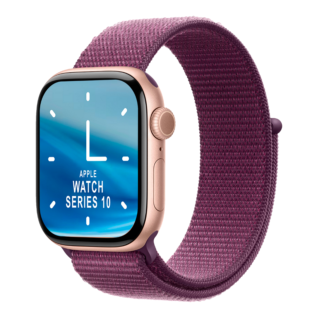 Smartwatch Apple Watch Series 10 42mm - GPS - Aluminio - Oro Rosa - Sport Loop - Ciruela _ Foto