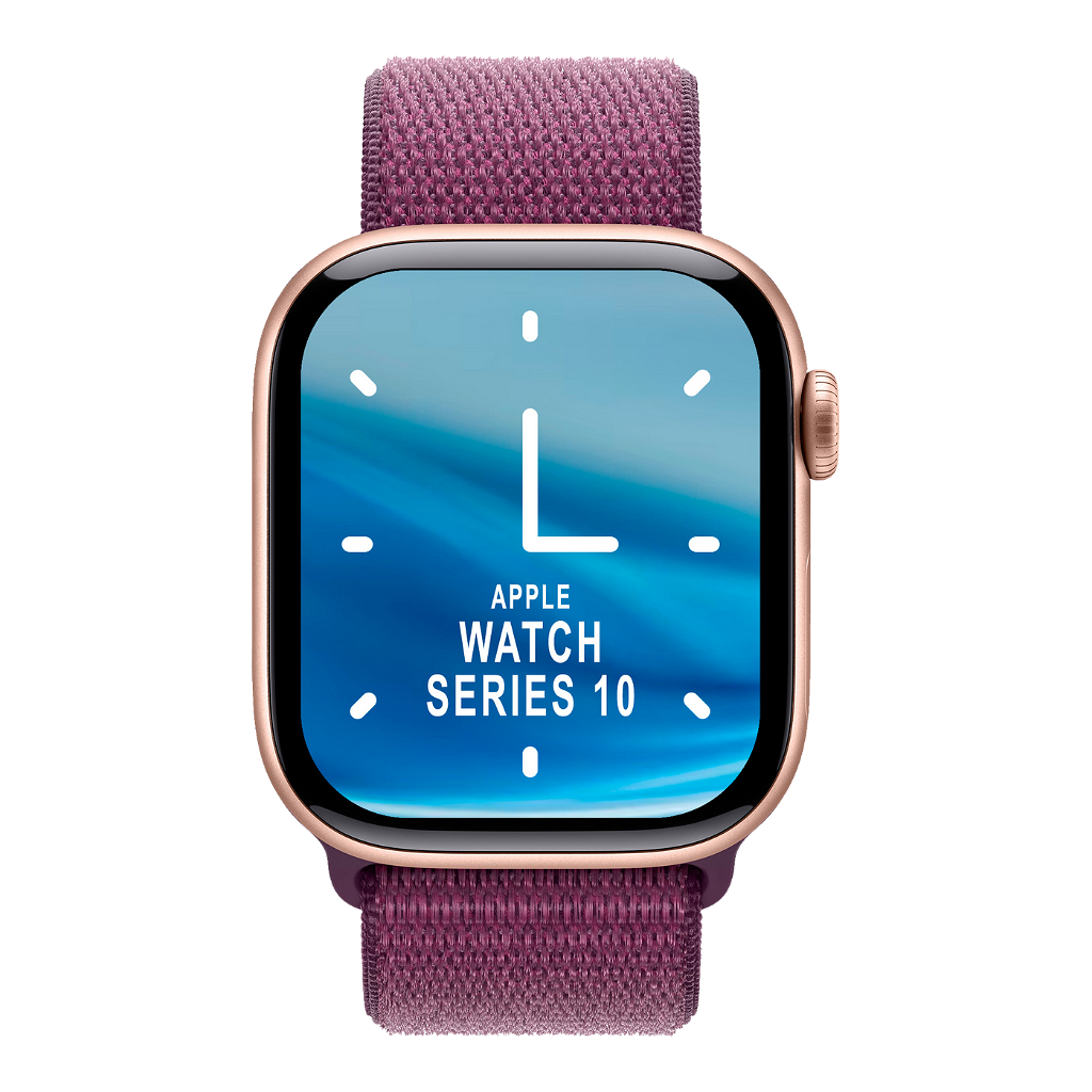 Smartwatch Apple Watch Series 10 42mm - GPS - Aluminio - Oro Rosa - Sport Loop - Ciruela _ Foto