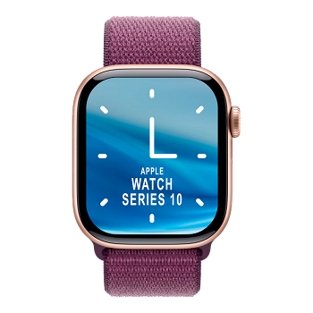 Smartwatch Apple Watch Series 10 42mm - GPS - Aluminio - Oro Rosa - Sport Loop - Ciruela _ FotoThumb