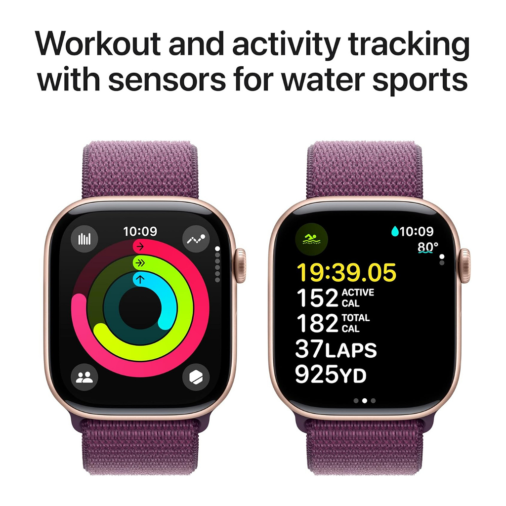 Smartwatch Apple Watch Series 10 42mm - GPS - Aluminio - Oro Rosa - Sport Loop - Ciruela _ Foto