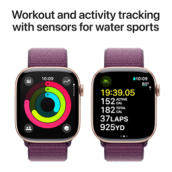 Smartwatch Apple Watch Series 10 42mm - GPS - Aluminio - Oro Rosa - Sport Loop - Ciruela _ FotoThumb