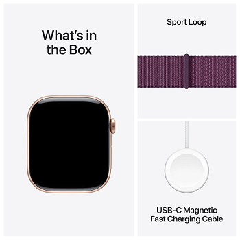 Smartwatch Apple Watch Series 10 42mm - GPS - Aluminio - Oro Rosa - Sport Loop - Ciruela _ FotoThumb