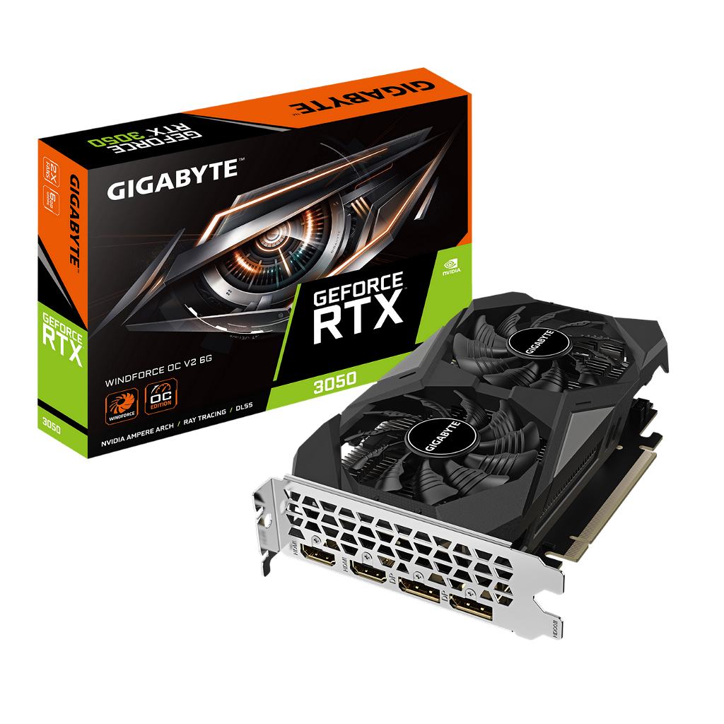 Tarjeta De Video Gigabyte Nvidia GeForce RTX 3050 WINDFORCE OC 8GB _ Foto