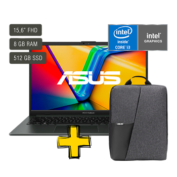Notebook Asus Vivobook E1504GA 15,6" FHD - I3-N305 - 8Gb - 512Gb - Win11 + MOCHILA _ Foto