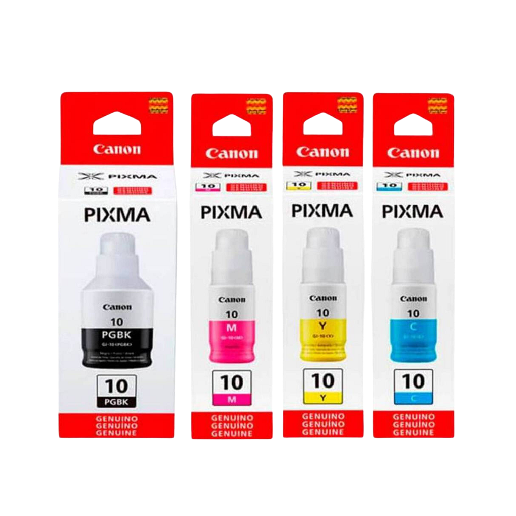 Pack De 4 Botellas De Tintas Originales Canon Pixma GL-10 _ Foto