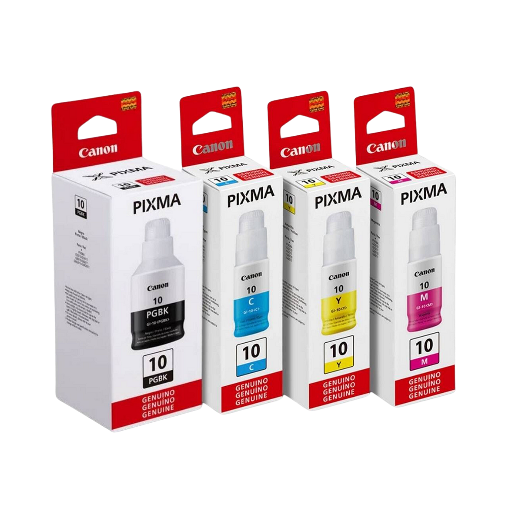 Pack De 4 Botellas De Tintas Originales Canon Pixma GL-10 _ Foto