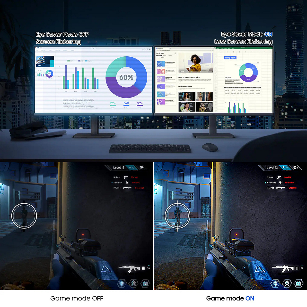 Monitor Samsung Essential S3 24" IPS - 1080p - 100Hz _ Foto