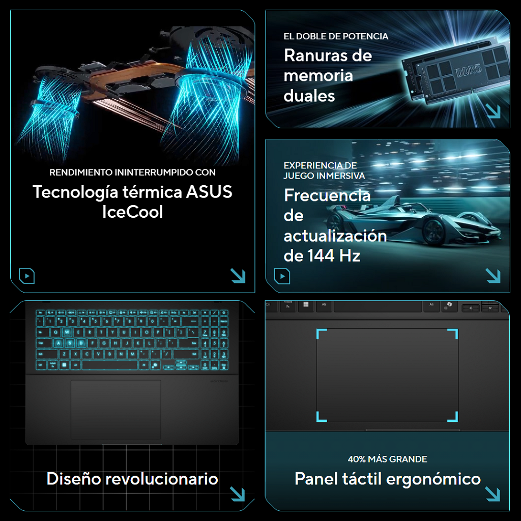 Notebook Asus Gaming V16 16'' FHD+ - I5-210H - 16Gb - 512Gb - Rtx4050 6Gb - Win11 _ Foto