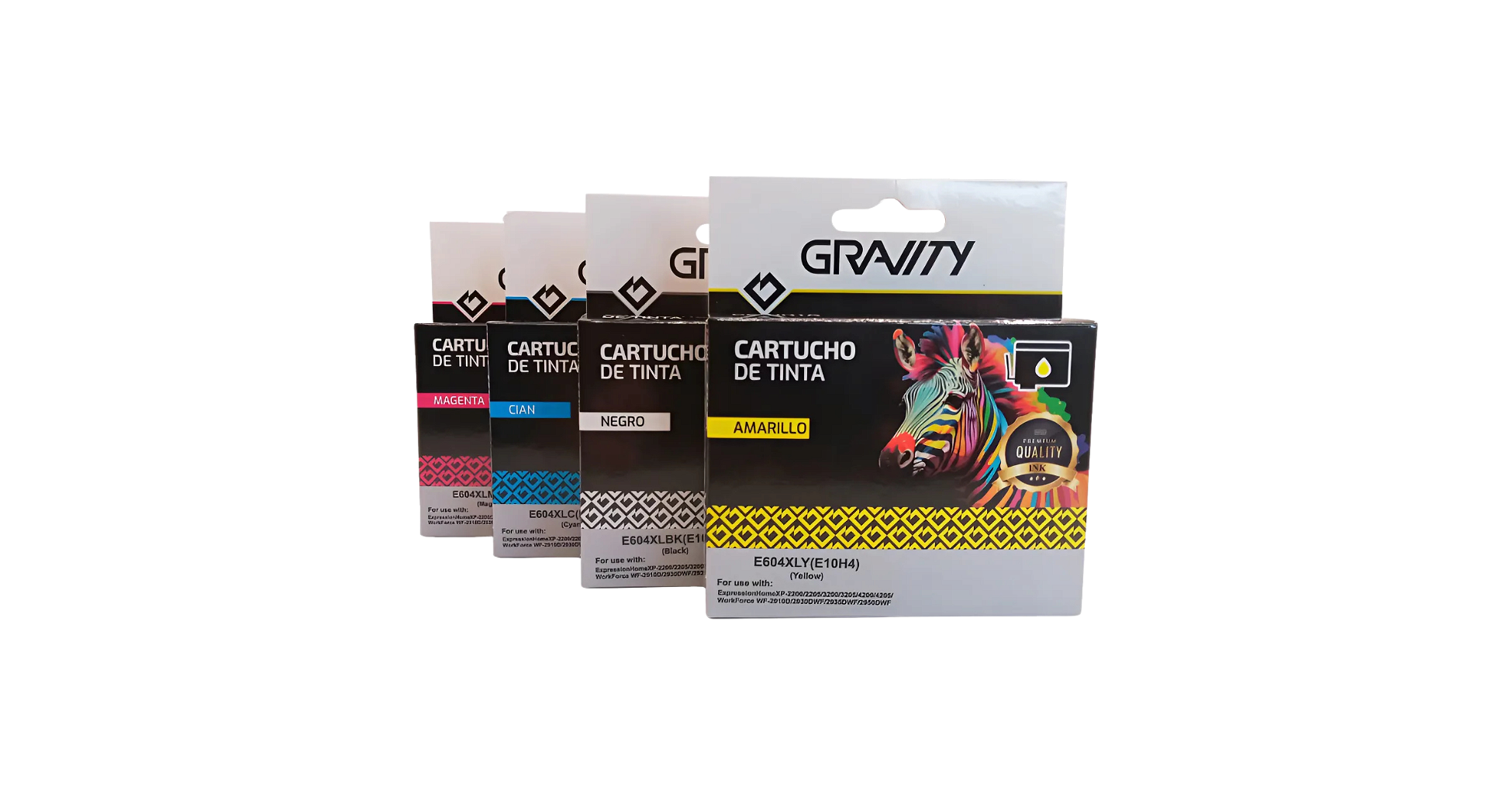 Pack De 4 Cartuchos Gravity T604X Compatibles Para Epson _ Foto