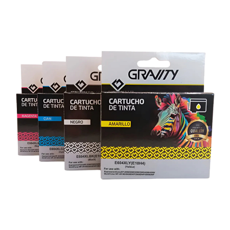 Pack De 4 Cartuchos Gravity T604X Compatibles Para Epson _ FotoThumb