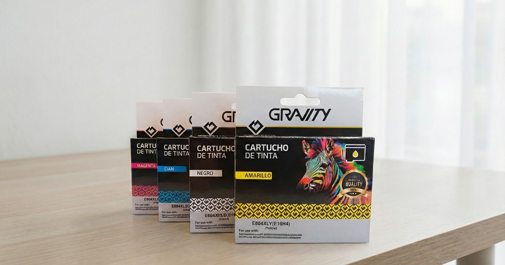 Pack De 4 Cartuchos Gravity T604X Compatibles Para Epson _ Foto