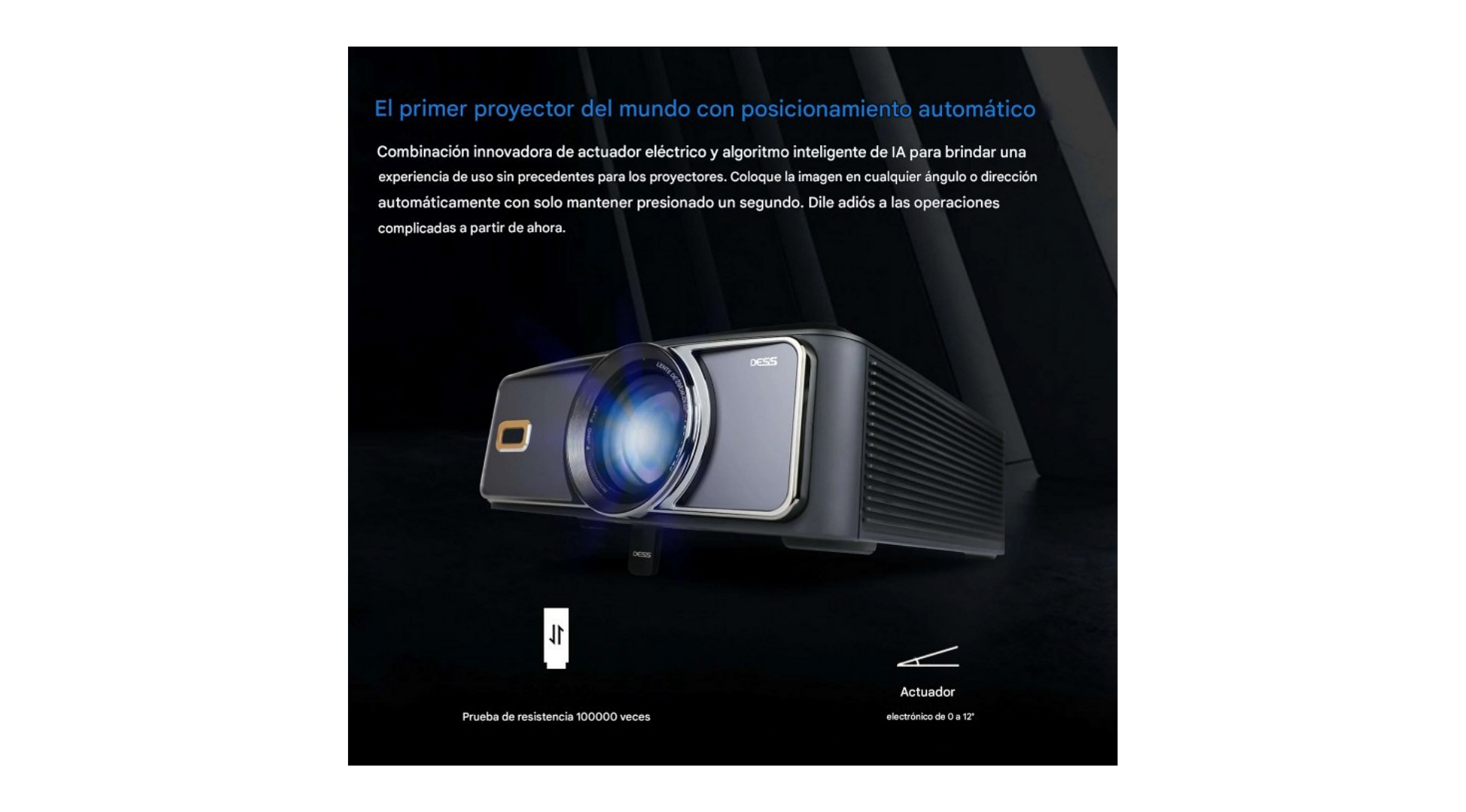 Proyector Smart 300" FHD 4K LED - Ajuste Automático - Profesional - Android Tv _ Foto