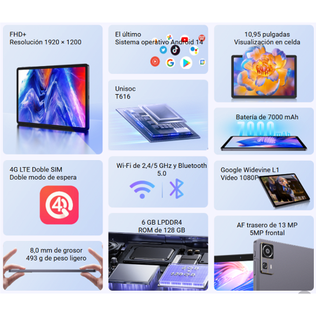 Tablet Chuwi HiPad 11 11" 128GB - 6GB - Gris _ FotoThumb