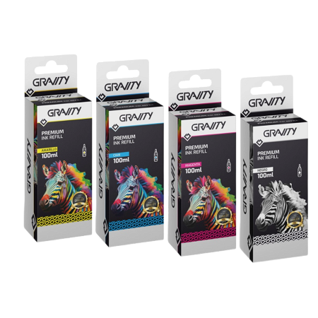 Pack De 4 Botellas De Tinta Gravity Premium Compatibles Epson T504-T544 _ FotoThumb