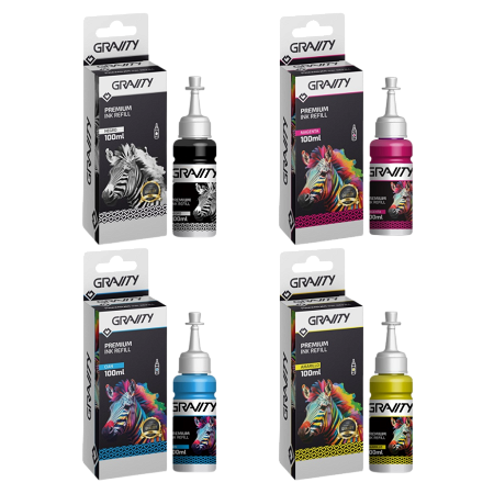 Pack De 4 Botellas De Tinta Gravity Premium Compatibles Epson T504-T544 _ FotoThumb