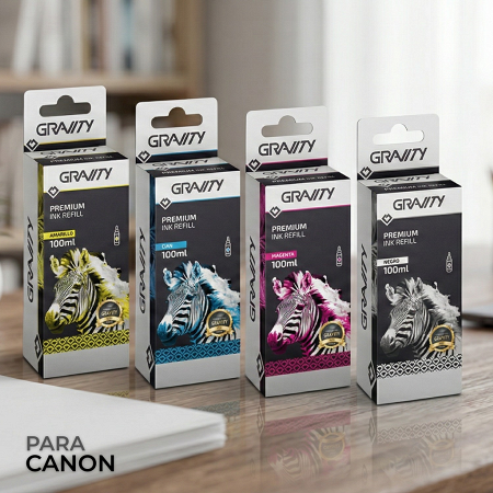 Pack De 4 Botellas De Tinta Gravity Premium Compatibles Canon GI-190