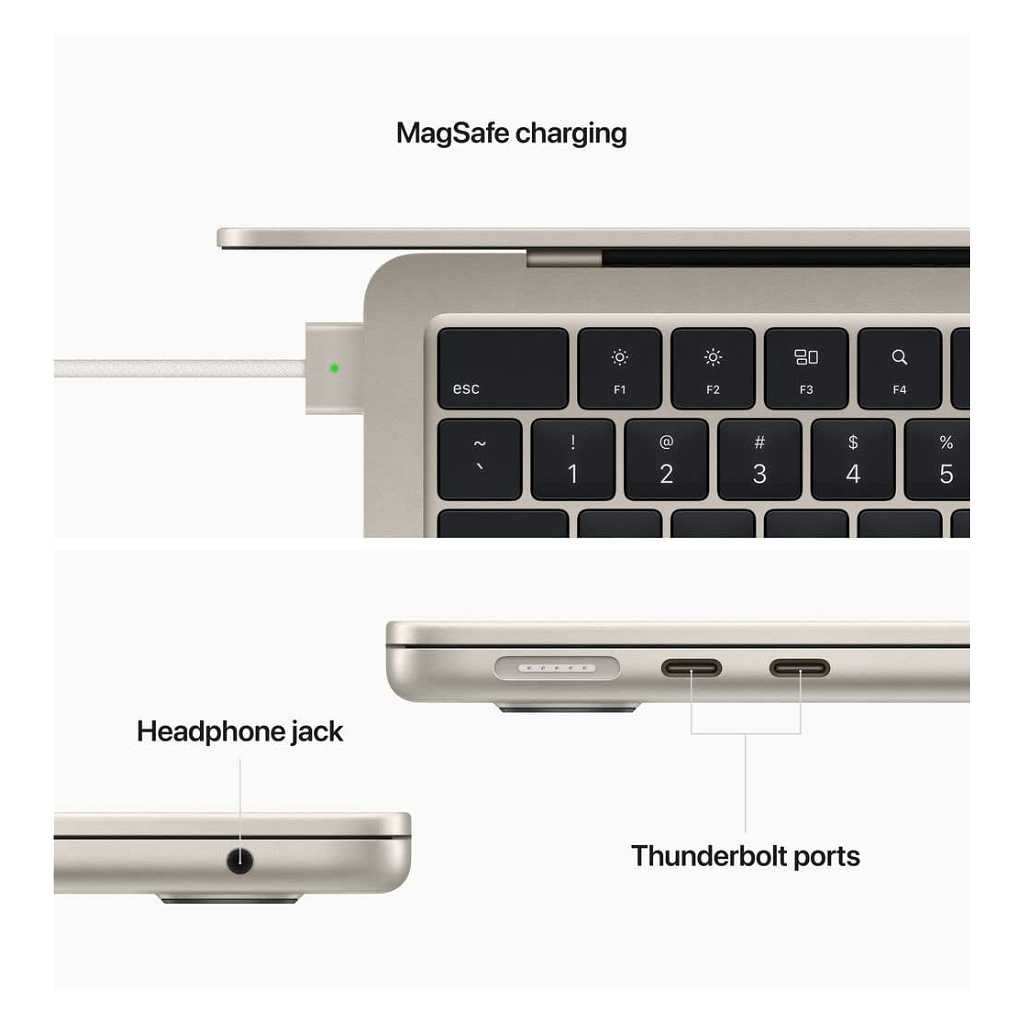 MacBook Air M2 2022 13.6" - 8GB - 512GB - Blanco Estelar _ Foto