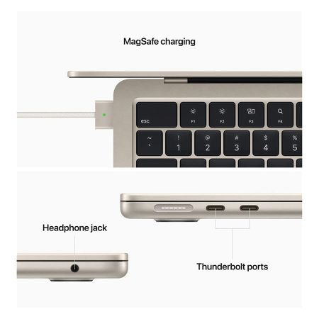 MacBook Air M2 2022 13.6" - 8GB - 512GB - Blanco Estelar _ FotoThumb