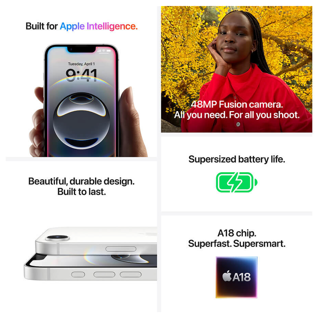 Apple IPhone 16E 128GB 5G - 8GB - 48MP - ESim - Blanco _ Foto