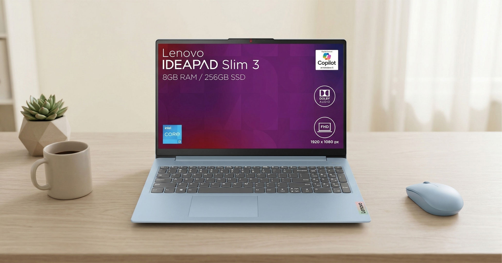 Notebook Lenovo IdeaPad Slim 3 15IAN8 15.6" FHD - I3-N305 - 8Gb - 128Gb - Win11 _ Foto