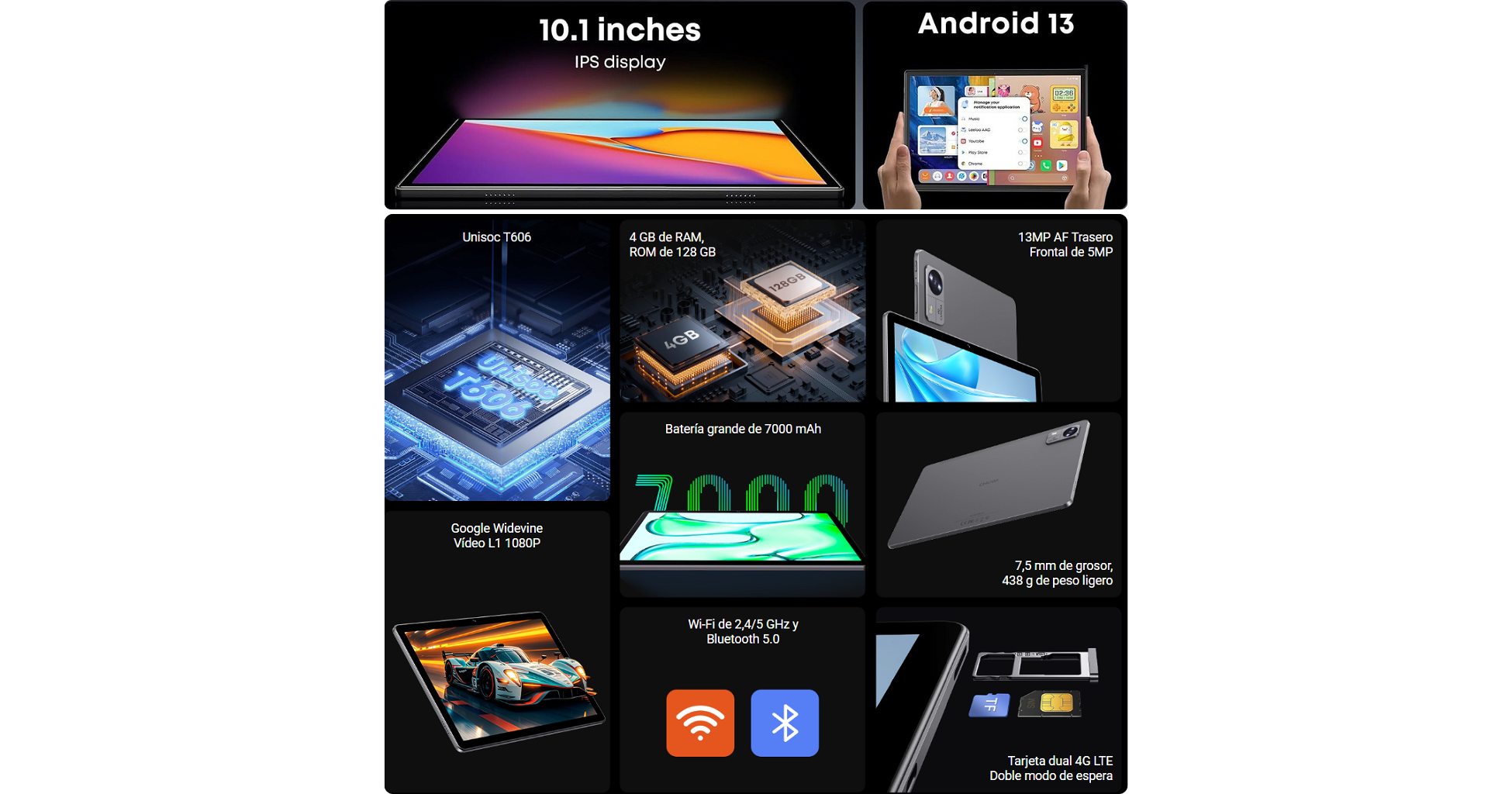 Tablet Chuwi Hi10 XPro 10.1" 4G - 128GB - 4GB - Gris Espacial _ Foto