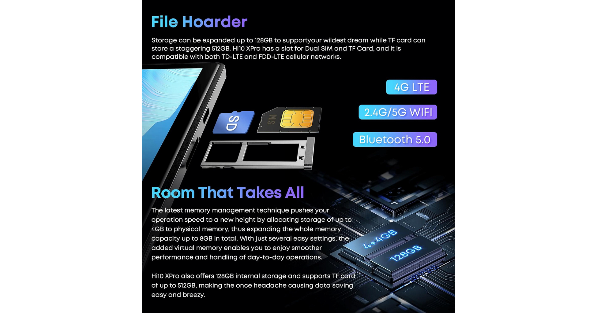 Tablet Chuwi Hi10 XPro 10.1" 4G - 128GB - 4GB - Gris Espacial _ Foto